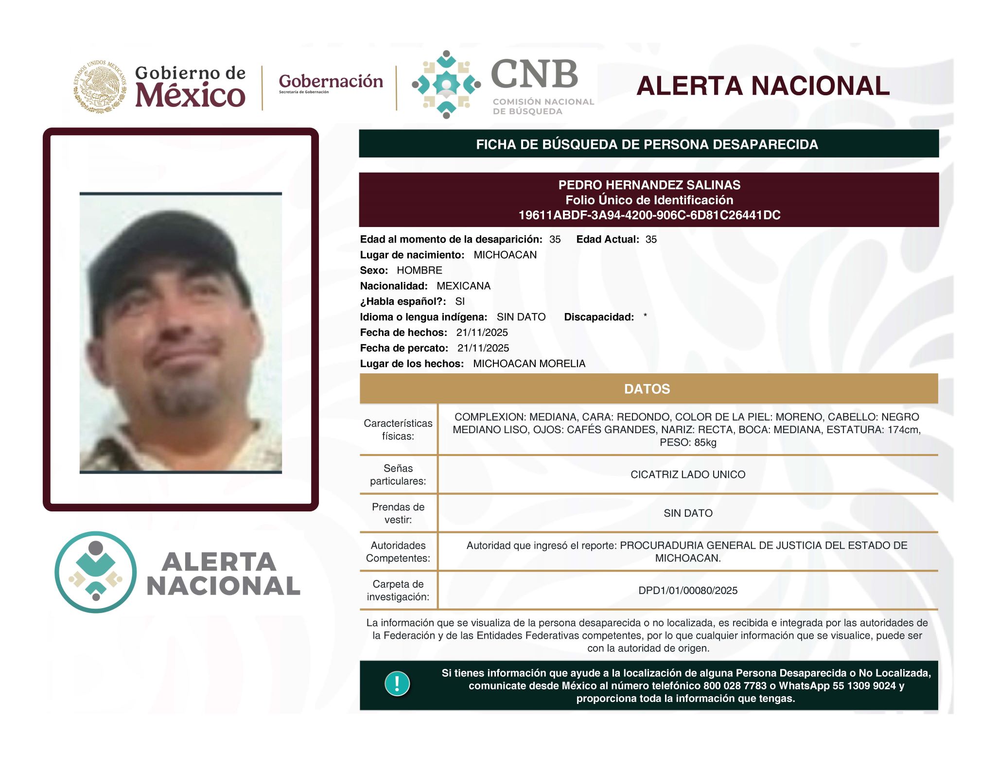 PEDRO HERNANDEZ SALINAS