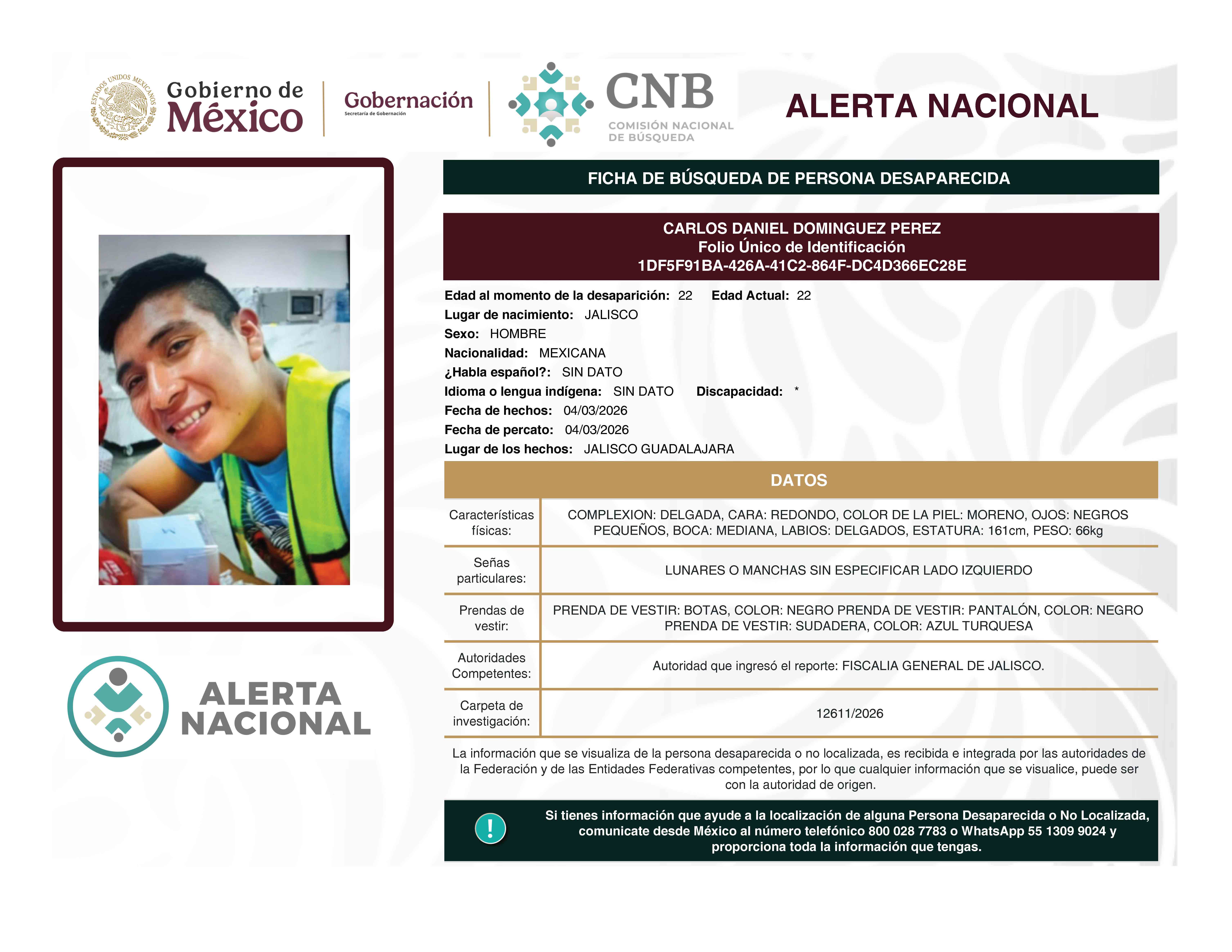 CARLOS DANIEL DOMINGUEZ PEREZ