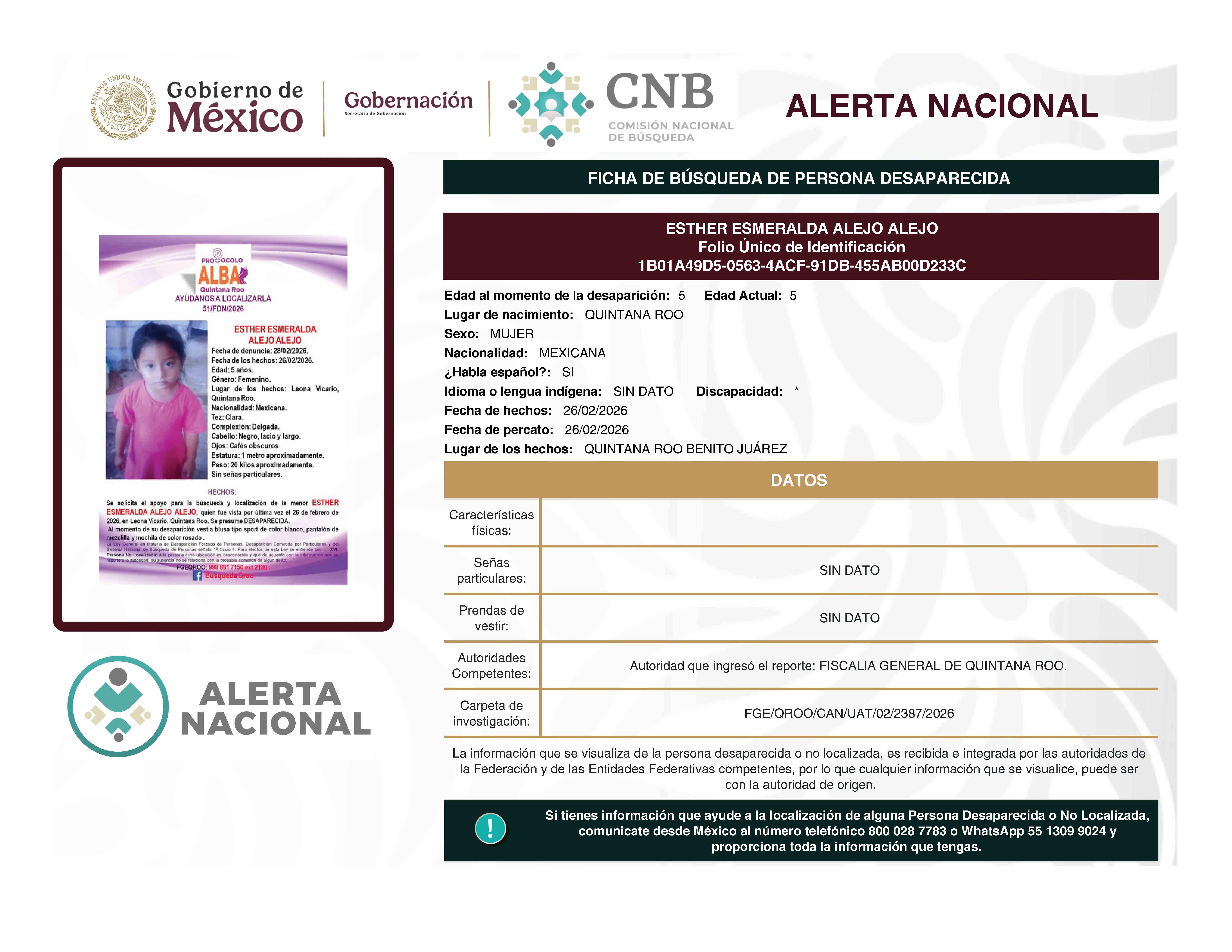 ESTHER ESMERALDA ALEJO ALEJO