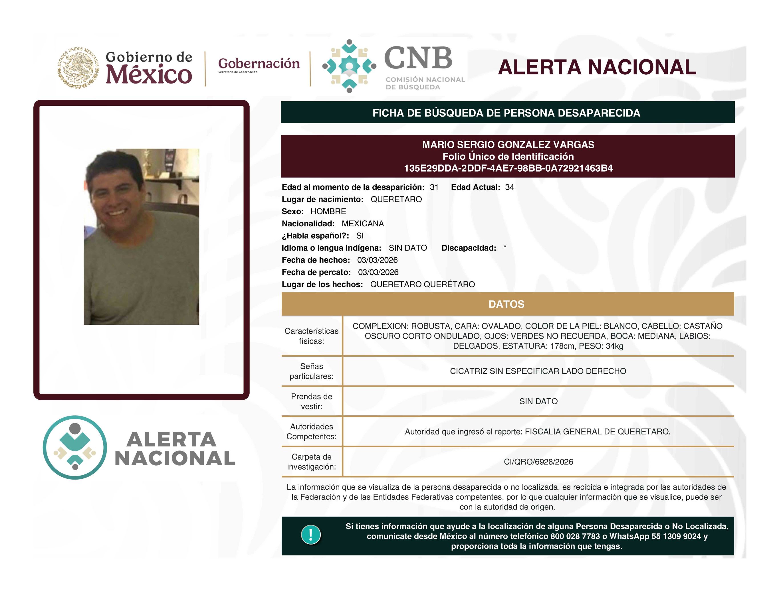 MARIO SERGIO GONZALEZ VARGAS